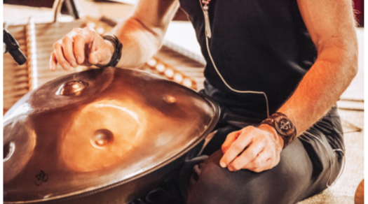 Nahaufnahme einer Handpan